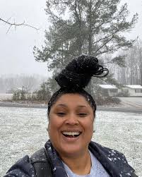 First snow! It was 75 degrees here in NC yesterday. And today…❄️