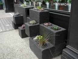 Cinder Block Planters Hintergarten Garten Ideen Betonblock Garten