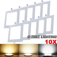 10x Warm White 9w 6 Square Led Recessed Ceiling Panel Down Light Bulb Slim Lamp Ebay