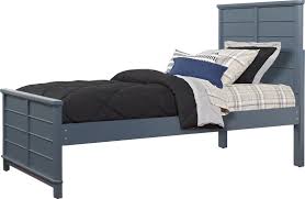 Kids Bay Street Blue 3 Pc Twin Panel Bed In 2020 Bookcase Bed Panel Bed Black Bedroom Furniture