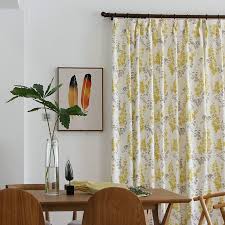 minimalismus vorhang landhau gelbe blumen aus leinen im wohnzimmer zu gunstigen preisen kaufen curtains living room curtains blackout curtains