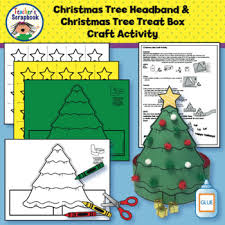 Fill a shallow box with sand and plant multiple craft stick. Christmas Tree Headband Christmas Tree Treat Box Craft Activity