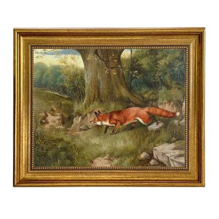 Fox Hunting Vintage Bombay Company English Style Fox Hunt Art Print, Framed