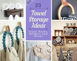 Check out below some of our top favorite bathroom if you'd like your bathroom towel rack to look a bit more… artistic perhaps you'll enjoy this idea from robolady. 23 Diy Bathroom Storage Ideas Towel Holders Racks And Hooks