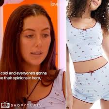Love Island (UK): Season 11 Episode 5 Patsy's Blue Fruit Print Pyjamas