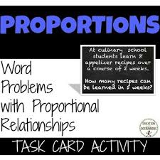 Word problem on unit rates associated with ratios of whole numbers: Proportional Relationships Word Problems Worksheets Teaching Resources Tpt