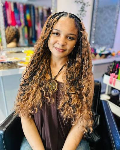 Goddess Braids (Loose Wave HUMAN HAIR) ❤️ (Size: Smedium, Length, Length: Mid-Back) #braids #goddessbraids