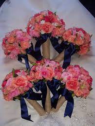 Compare prices online and save today! Burlap Wedding Bouquets Coral Navy Peach By Whootysnootydesigns 300 00 Coral Wedding Flowers Burlap Bouquet Wedding Wedding Bouquets