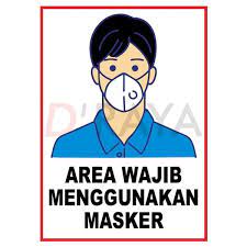 Stiker area wajib pakai masker. Jual Poster Masker Covid 19 Uk A4 Laminasi Di Lapak Doda Store Bukalapak