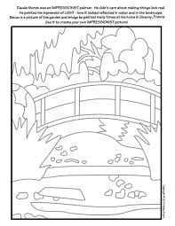 This drawing was made at internet users' disposal on 07 february 2106. 20 Unique Activities Your Kids Will Love Claude Monet The Japanese Bridge Impressionism Art History For K Monet Art Kids Art Projects Art Lessons For Kids
