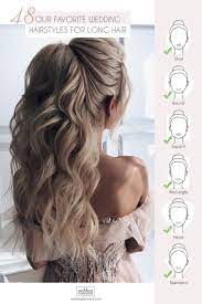 48 Our Favorite Wedding Hairstyles For Long Hair We Make A List Of Our Fav Wedding Hair Inspiration Long Hair Wedding Styles Wedding Hairstyles For Long Hair
