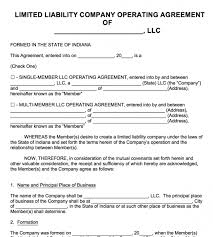 Create and print official illinois llc operating agreements. Free Indiana Llc Operating Agreement Template Pdf Word Start Your Small Business Today