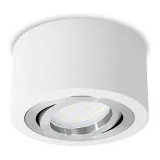 Flacher Decken Aufbauspot Matt Weiss Schwenkbar Rund Mit Led Modul 5w Warmweiss 230v Aufbauspots Led Lampen Spots