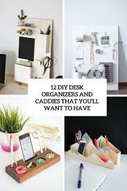 12 Diy Desk Organizers And Caddies You Ll Want To Have Shelterness Features steel construction and felt shelf lining.