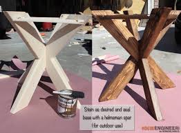 Build It X Brace Concrete Side Table Diy Table Legs Diy Patio Table Diy Dining Table