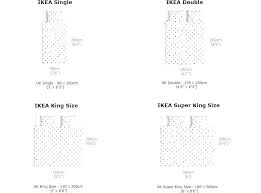 Mattress Measurements Chart