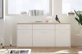 Design sideboard vissy im skandi style mit eiche furniert. Wehrsdorfer Sideboard Madie Lack Weiss Birke Mobel Letz Ihr Online Shop