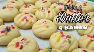 Resepi biskut butter sukatan cawan. Simple Butter Cookies 4 Ingredients Biskut Butter Mudah 4 Bahan Youtube