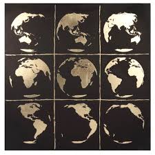 Deco Murale Avec Images Carte Du Monde Toile Imprimee Maison Du Monde