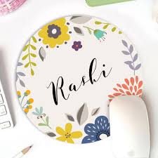 Floral pattern stock photos and images. Personalized Circular Mouse Pad Name In Floral Pattern Mouse Mat Colorful Mouse Pad à¤® à¤‰à¤¸ à¤ª à¤¡ à¤¸ Gifts By Meeta Delhi Id 15408781497