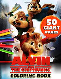 Alvin and the chipmunks coloring pages. Alvin And The Chipmunks Coloring Book Great Coloring Book For Kids And Fans 50 Giant Pages To Coloring 25 High Quality Images Arantes Edson 9798647170255 Amazon Com Books