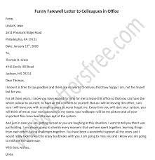 Funny goodbye letter to coworkers. Funny Farewell Letter To Colleagues In Office