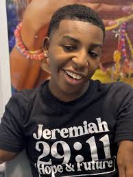 He's at it… let me openly say “my son is normal!” It use to break my heart  when I'd carry him places and people would look at him strange. They'd ask  why