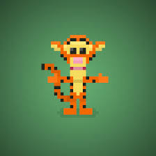 Famous Characters In Pixel Art Tigger Or Tigro From Winnie The Pooh Cartoons Tigger Tigro Tigre Tiger An Pixel Art Pixel Art Characters Pixel Characters