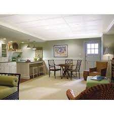 Armstrong Ceilings Single Raised Panel 2 Ft X 2 Ft Tegular Ceiling Panel 1205 The Home Depot In 2020 Armstrong Ceiling Acoustic Panels Ceiling Panels