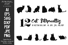 Cats Silhouettes Lovely Sublimation Graphic By Momixzaa Creative Fabrica