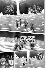 A japanese manga series written and illustrated by hajime isayama, attack on titan is set in a world where humanity lives inside cities surrounded by enormous walls that protect them from. Shingeki No Kyojin Ch 133 Page 21 Mangapark Read Online For Free In 2021 Attack On Titan Manga Freedom