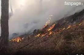 Impressionanti le immagini dell'alta colonna di fumo nero. Doppio Incendio Sul Vesuvio Tornano I Roghi Nel Parco Nazionale