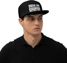 Dear Abs Maybe One Day We Will Meet Trucker Hat for Men Snapback Hats  Baseball Cap Flat Brim Hats Black at Amazon Men’s Clothing store
