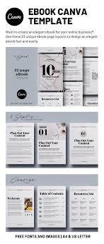Canva Ebook Template 23 Pages Ebook Template Workbook Design Workbook Template