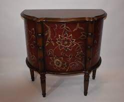 Chinese half moon table with marble top , shelf and hand carving. Half Moon Console Sofa Table W Floral Accents By Powell River Valley Estate Sales Llc