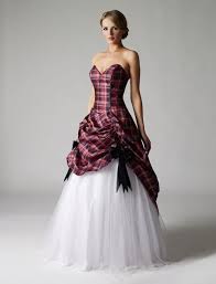 Tartan Gown Tartan Wedding Wedding Dresses Unique Scottish Dress