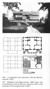 Le Corbusier S Villa De Monzie Garches 1927 And Palladio S Villa Malcontenta 1560 From Frampton Le Corbusier Architecture Plan Corbusier