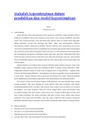 Maybe you would like to learn more about one of these? Pdf Makalah Kepemimpinan Dalam Pendidikan Dan Model Kepemimpinan Sofia Wihiy Academia Edu