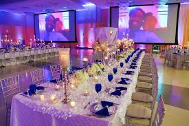 Ivory and silver are perfect for a formal wedding. Our Royal Blue And White Wedding Blue Wedding Reception Decor Candelabras Blue Goble Blue Wedding Receptions Blue Wedding Decorations Blue White Weddings