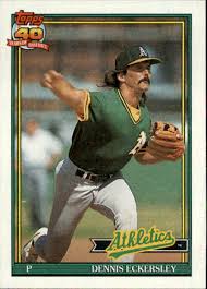 Dennis eckersley rookie card checklist, value, and investment advice. 1991 Topps 250 Dennis Eckersley Mint