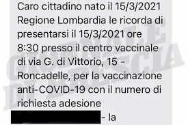 In lombardia manca anche il vaccino pneumococcico. L Sms Per Il Vaccino Anti Covid Arriva 10 Ore Dopo L Appuntamento Giornale Di Brescia