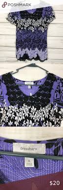 Dress Barn Tunic Brand Dress Barn Size Xl Color Purple White Black Preowned Excellent Condition S In 2020 Tunic Tops Dress Barn Tops Shopping Womens Dresses