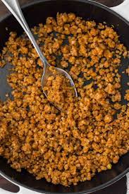 Pecan Chickpea Crumble Component Cooking Naturally Recipe Vegan Ground Beef Vegan Pecan Chickpea