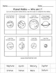 The Solar System Worksheets For Kindergarten And Preschool Solar System Worksheets Solar System Lessons Solar System For Kids