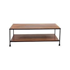 Pottery barn square side tables. 52 Off Pottery Barn Pottery Barn Wood And Metal Coffee Table Tables