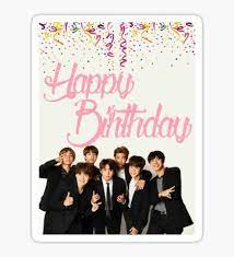 Bts Spring Day Stickers Bts Birthdays Bts Happy Birthday Birthday Cake Topper Printable