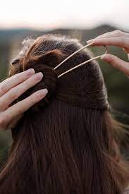 Metal Hair Accessory Hair Arch Bun Hair Pin Hammered Bronze Hair Fork Bun Holder Long Hair Accessories For Women Mom Gift Metal Hair Accessories Bronze Hair Metallic Hair