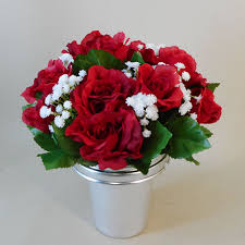 5 best vegetables to grow in the spring. Artificial Flowers Filled Grave Pot Red Roses And Gypsophila Memorial Flowers
