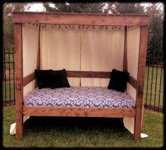 canopy covered cedar pergola outdoor bed mattress and cushions included outdoor bed outdoor beds bed design