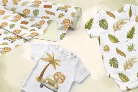 New users enjoy 60% off. Watercolor Lion Safari Adventure Watercolor Animals Tropic Plants Leaves Clipart In Illustrations On Yellow Images Creative Store